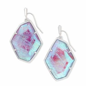 Kendra Scott Dunn Earrings Amethyst Dichroic Glass